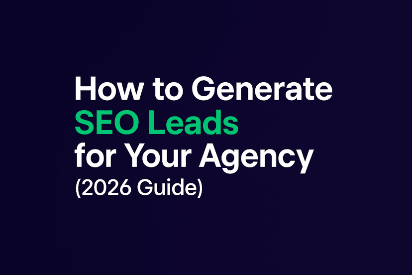SEO lead generation strategies for agencies in 2026
